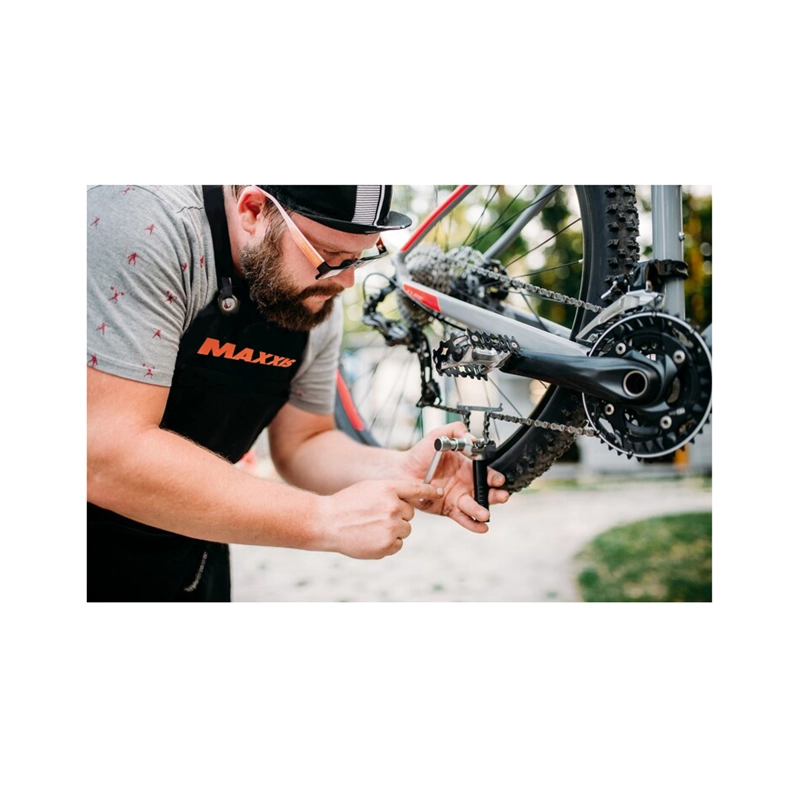 PECHERA MAXXIS DELANTAL RESISTENTE TALLER MECANICO BICICLETA NEGRO - 10