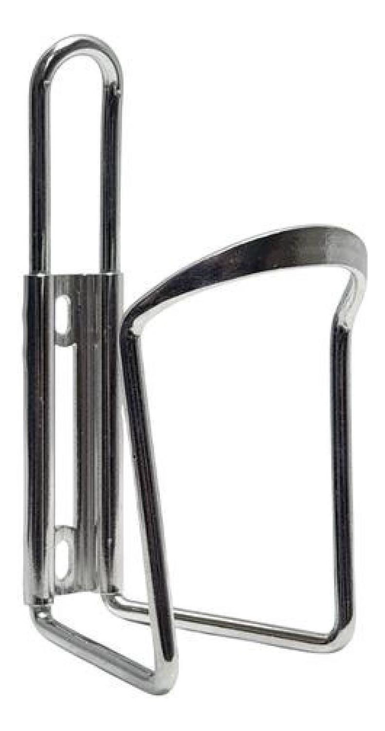 PORTACARAMAGIOLA ALUMINIO SOPORTE BOTELLA CICLISMO RUTA MTB PLATEADO - 7
