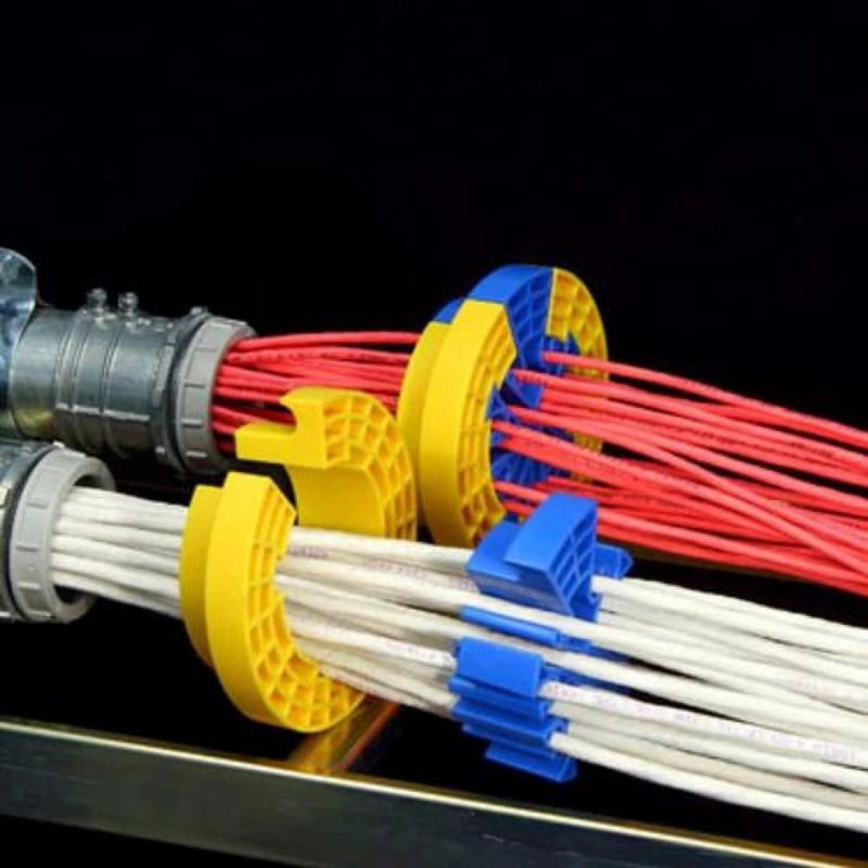 ORGANIZADOR CABLEADO ESTRUCTURADO PEINE UTP RED ELE CTRICA AMARILLO - 7
