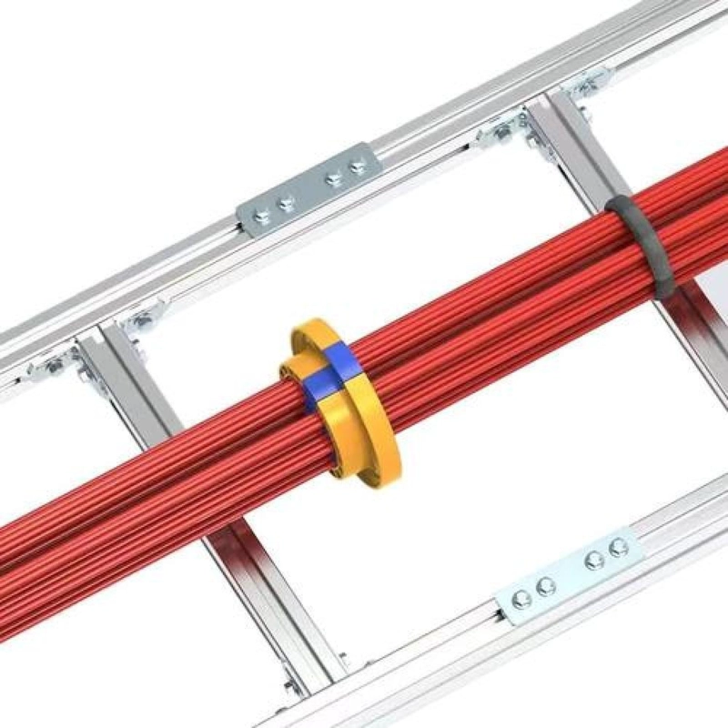 ORGANIZADOR CABLEADO ESTRUCTURADO PEINE UTP RED ELE CTRICA AMARILLO - 8
