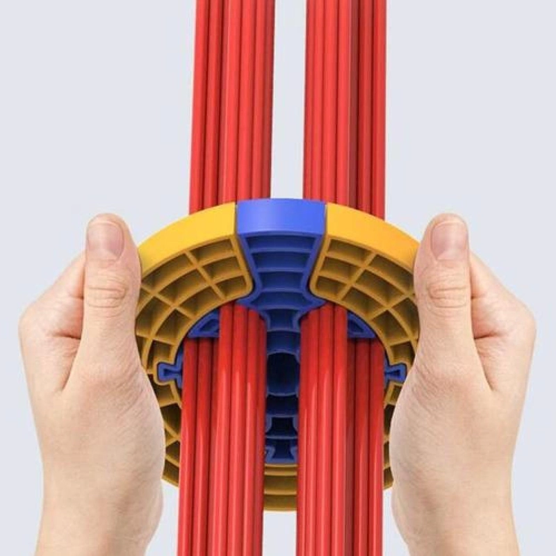 ORGANIZADOR CABLEADO ESTRUCTURADO PEINE UTP RED ELE CTRICA AMARILLO - 9