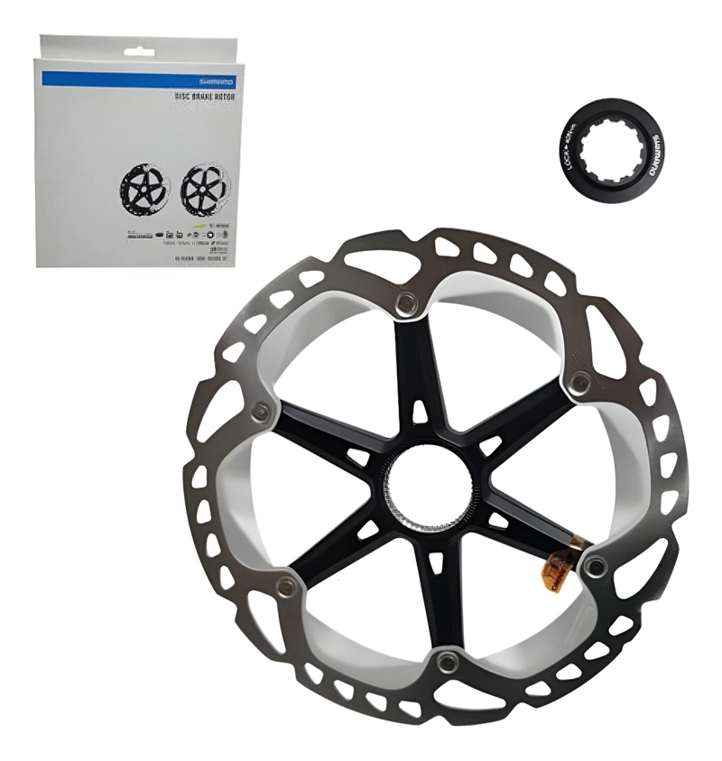 DISCO FRENO ROTOR 203MM MT800 DEORE GRX ULTEGRA CENTER LOCK PLATEADO/NEGRO - 1