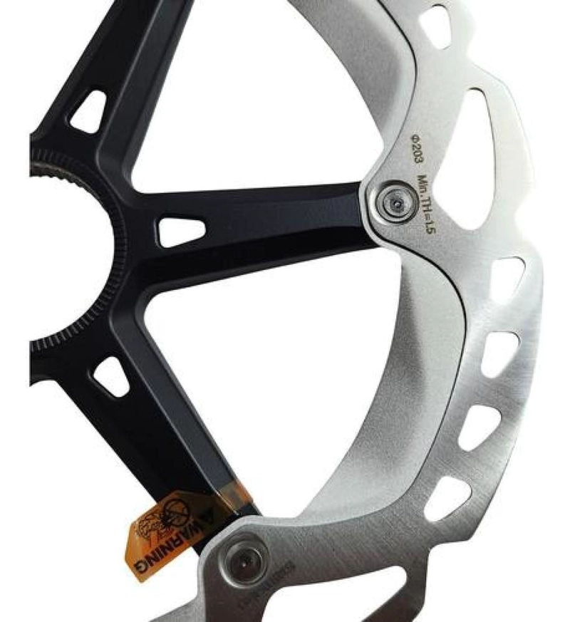 DISCO FRENO ROTOR 203MM MT800 DEORE GRX ULTEGRA CENTER LOCK PLATEADO/NEGRO - 4