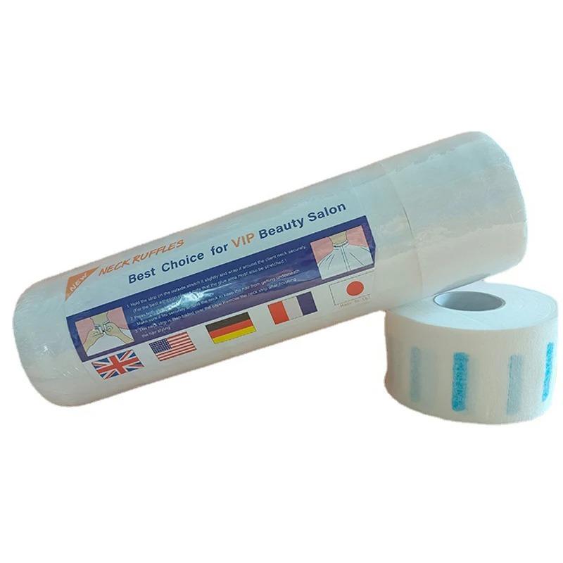 ROLLO 100 TIRAS DESECHABLES PAPEL CUELLO PELUQUERIA BARBERIA - ROSA - 4