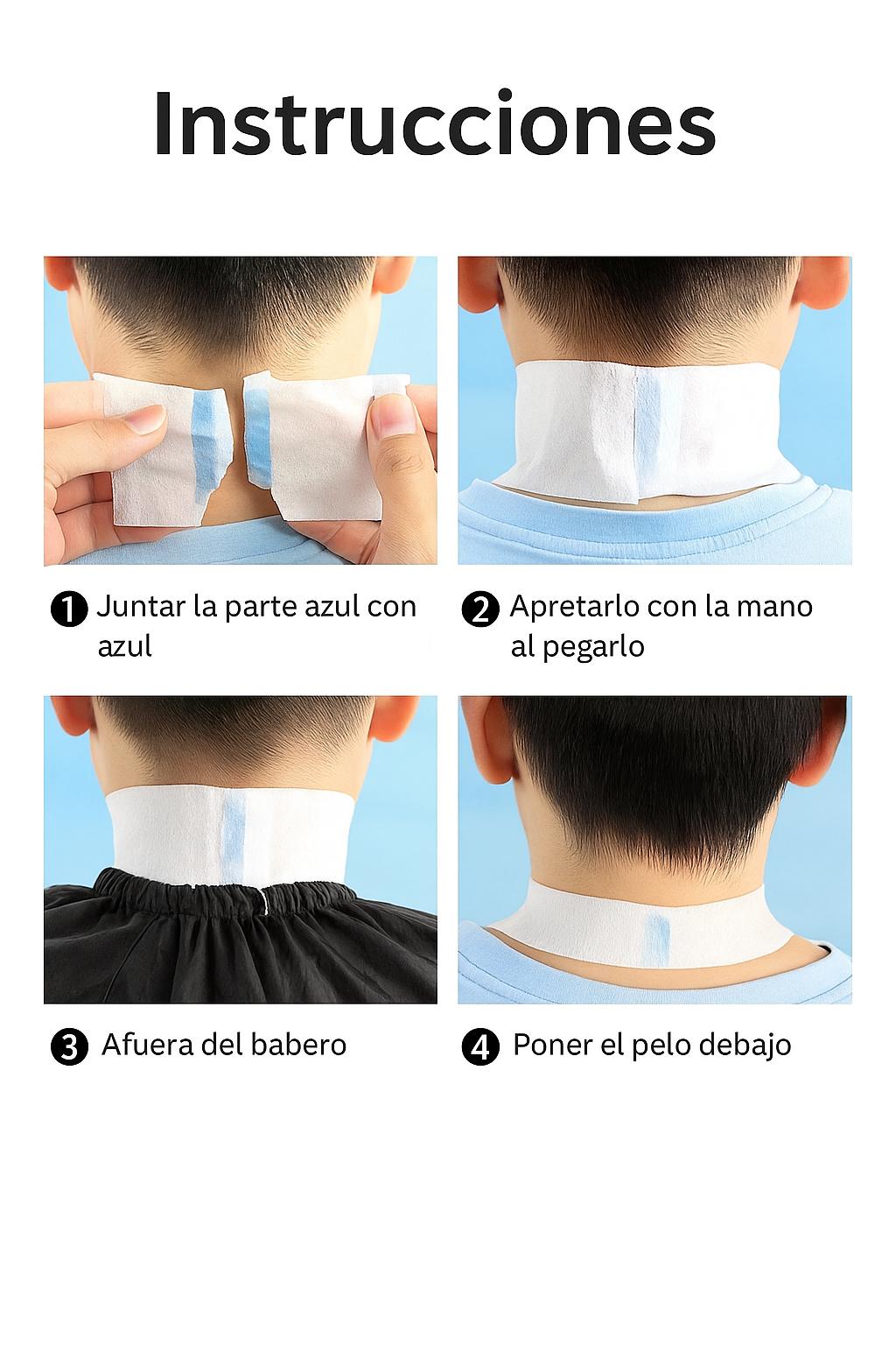 ROLLO 100 TIRAS DESECHABLES PAPEL CUELLO PELUQUERIA BARBERIA - ROSA - 6