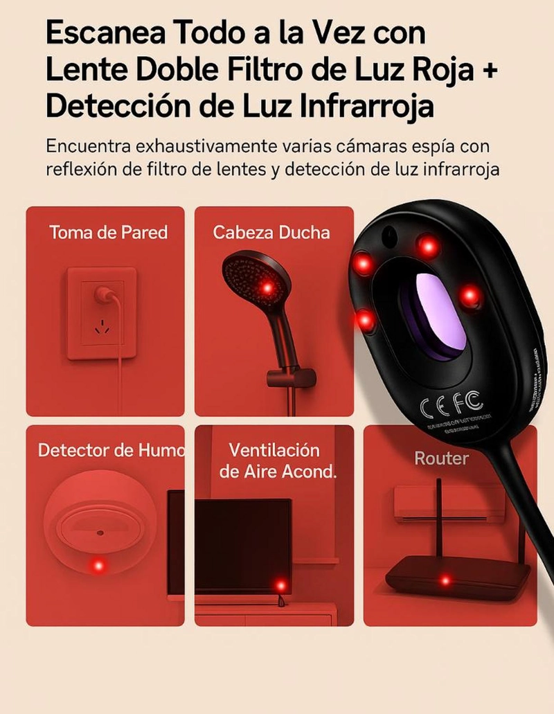 DETECTOR CAMARA OCULTA SEGURIDAD ALARMA NO BASEUS - 3