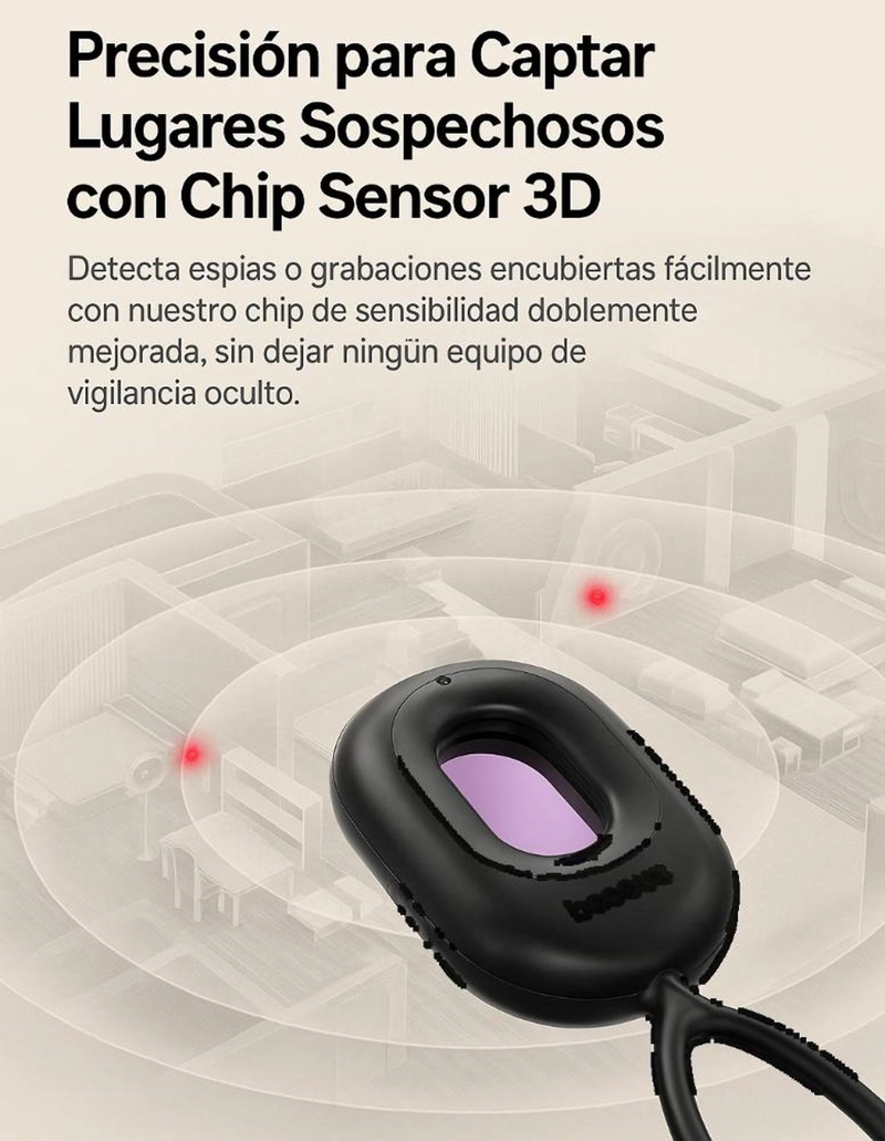 DETECTOR CAMARA OCULTA SEGURIDAD ALARMA NO BASEUS - 4