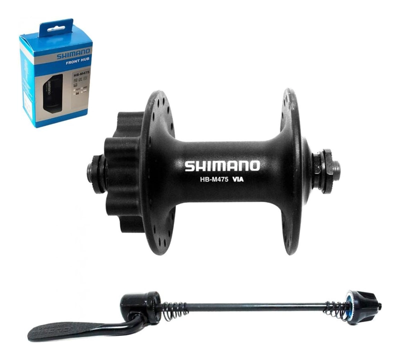 MAZA BUJE SHIMANO HB-M475 DELANTERA MTB 36H EN COLOR NEGRO 6 PERNOS - 2