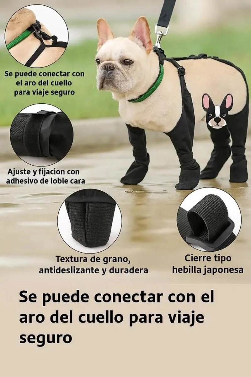 BOTAS IMPERMEABLES PERRO ANTIDESLIZANTE LLUVIA AGUA - 2