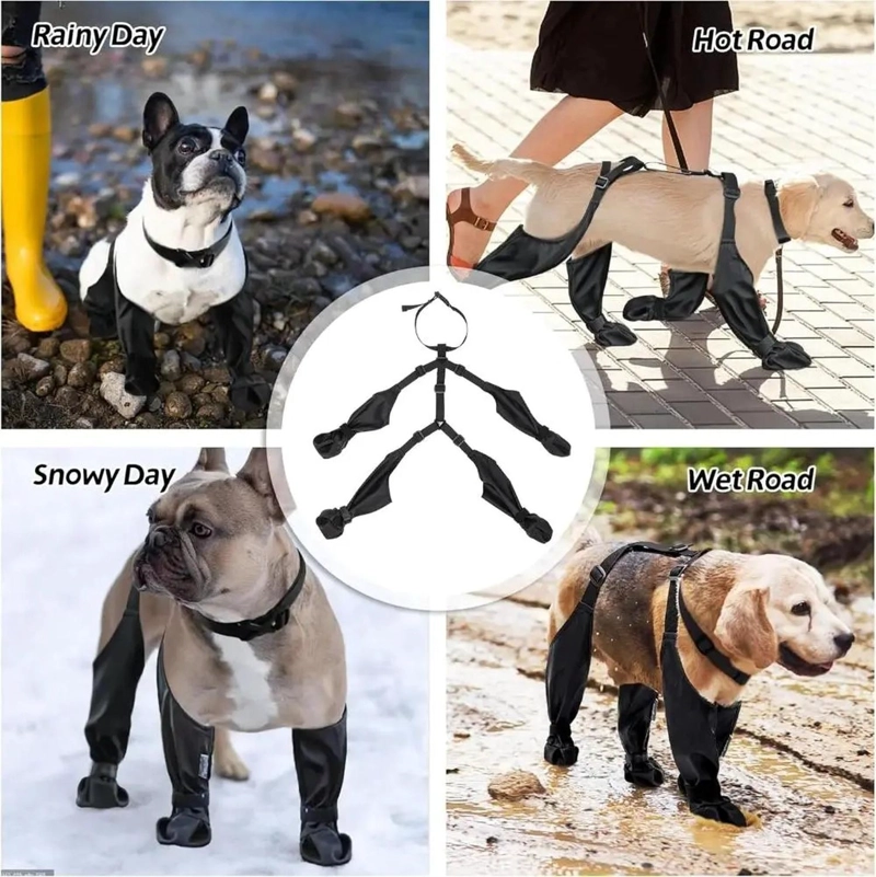 BOTAS IMPERMEABLES PERRO ANTIDESLIZANTE LLUVIA AGUA - 6