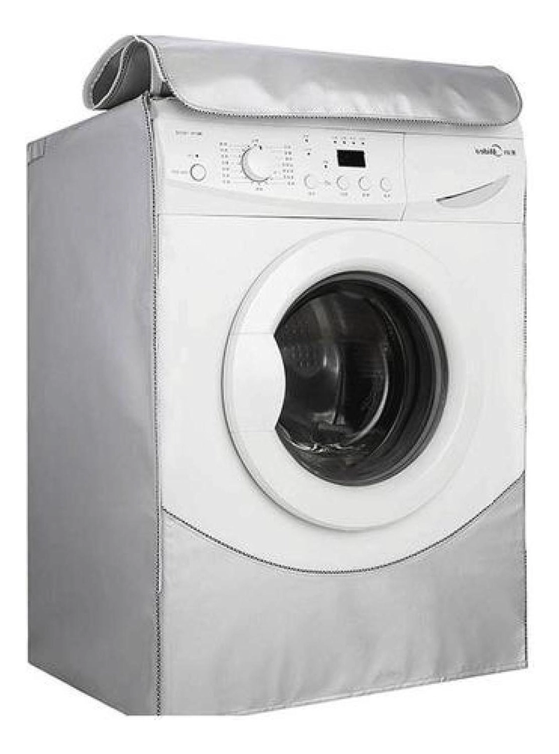FUNDA / COBERTOR IMPERMEABLE LAVADORA FRONTAL, SECADORA GRIS TAMAÑO M M - 1