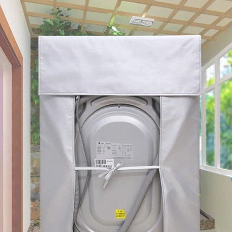 FUNDA / COBERTOR IMPERMEABLE LAVADORA FRONTAL, SECADORA GRIS TAMAÑO M M - 6