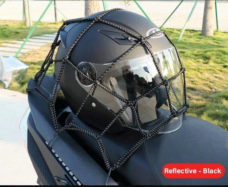 RED EQUIPAJE MOTO CASCO REFLECTANTE 6 GANCHOS ELASTICO - 8