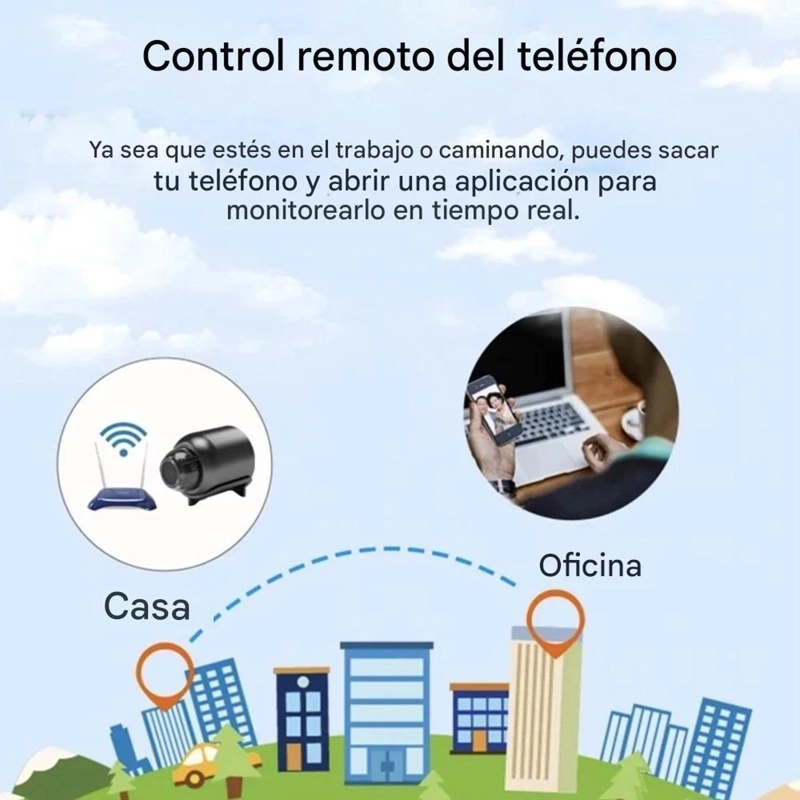 CAMARA ESPIA MINI WIFI HD 1080P VISION NOCTURNA VIGILANCIA NEGRO - 8