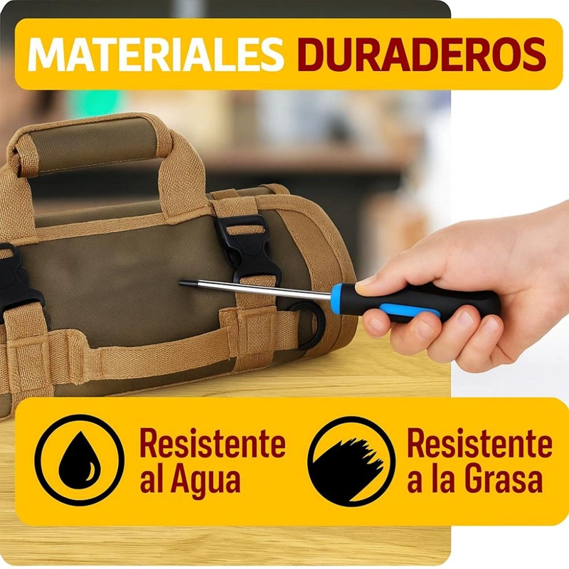BOLSO HERRAMIENTAS MULTIUSOS ENROLLABLE IMPERMEABLE MOCHILA - 2