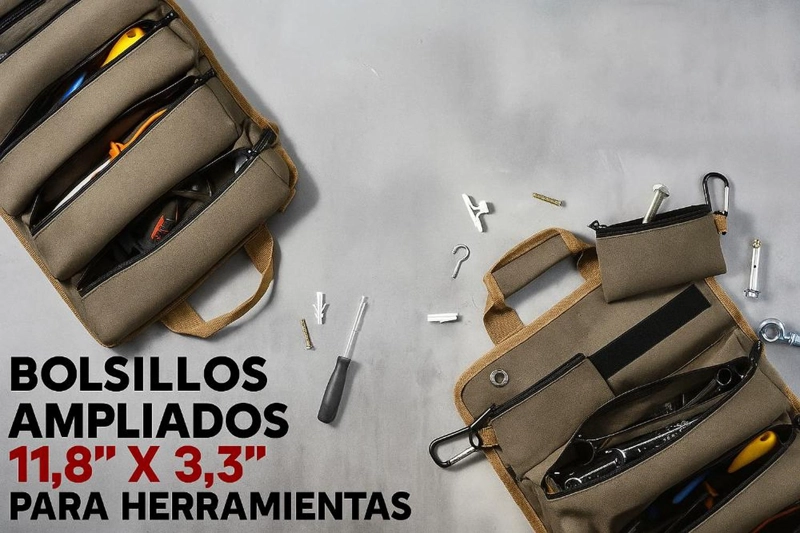 BOLSO HERRAMIENTAS MULTIUSOS ENROLLABLE IMPERMEABLE MOCHILA - 3