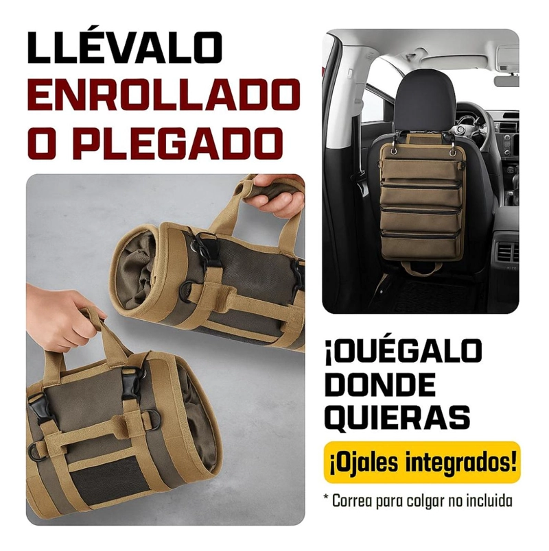 BOLSO HERRAMIENTAS MULTIUSOS ENROLLABLE IMPERMEABLE MOCHILA - 4