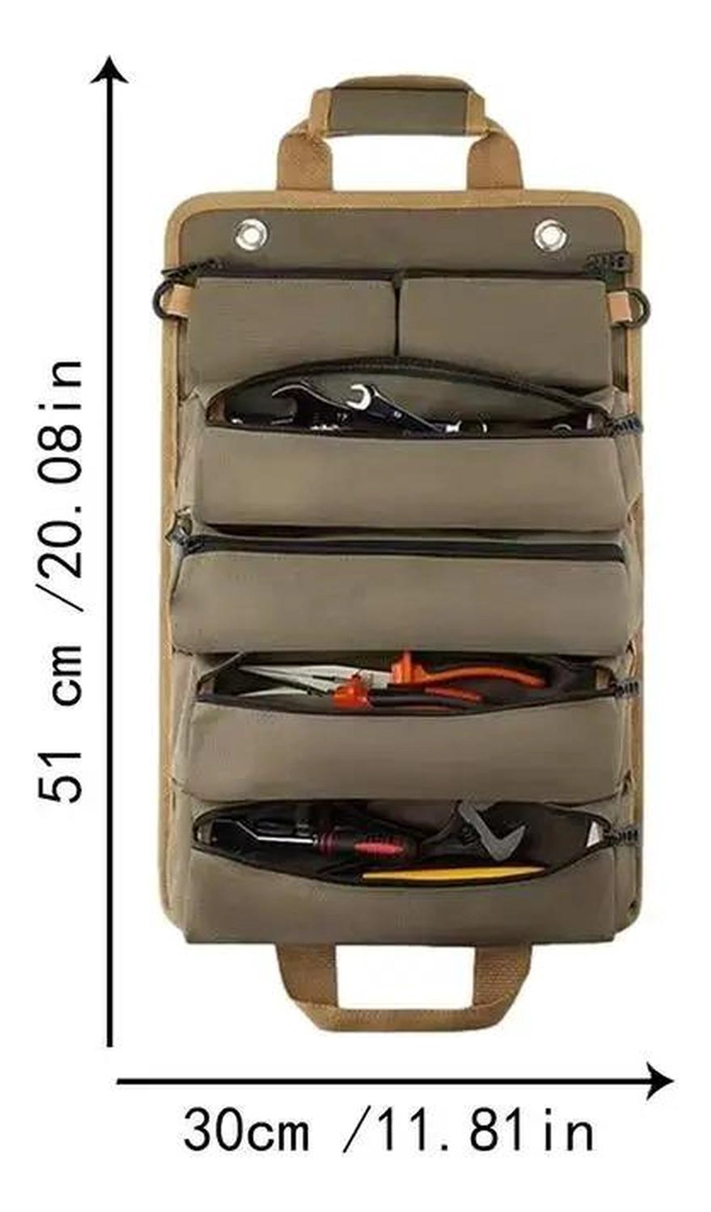 BOLSO HERRAMIENTAS MULTIUSOS ENROLLABLE IMPERMEABLE MOCHILA - 6