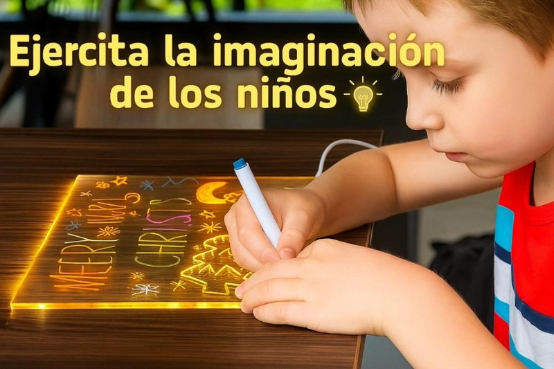 TABLERO ACRILICO LED REGRABABLE 20×30 LUZ TRANSPARENTE - TRANSPARENTE - 4