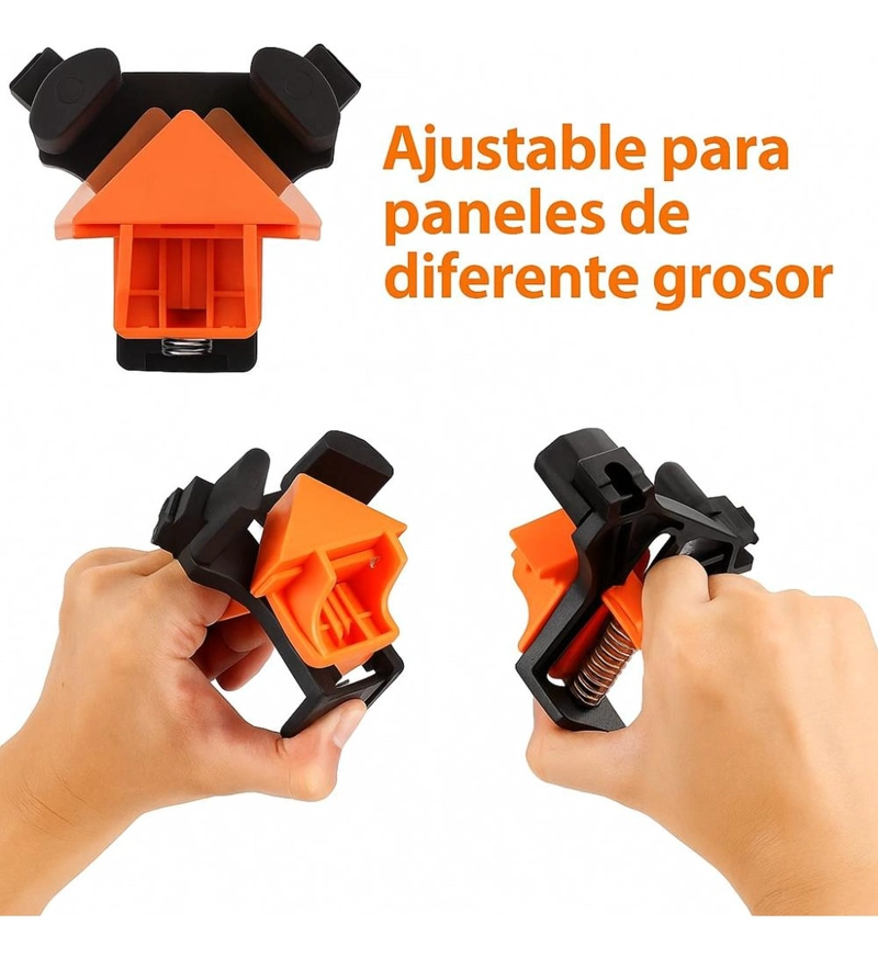SET PRENSAS ESQUINA 90° CARPINTERIA MARCO CAJA X4 PIEZAS - 3