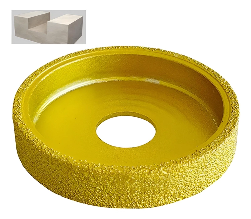 DISCO DIAMANTADO BORDE RECTO 75MM PARA PULIDO PIEDRA 15MM - DORADO - 1