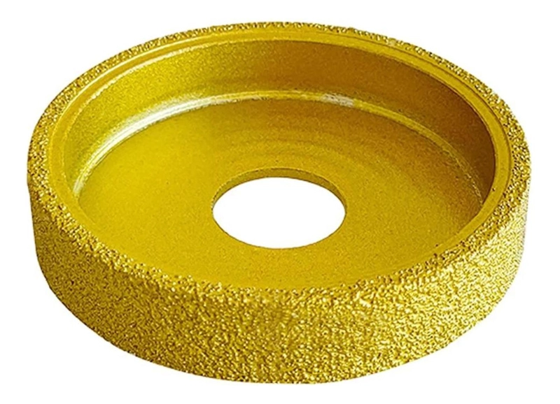 DISCO DIAMANTADO BORDE RECTO 75MM PARA PULIDO PIEDRA 15MM - DORADO - 3