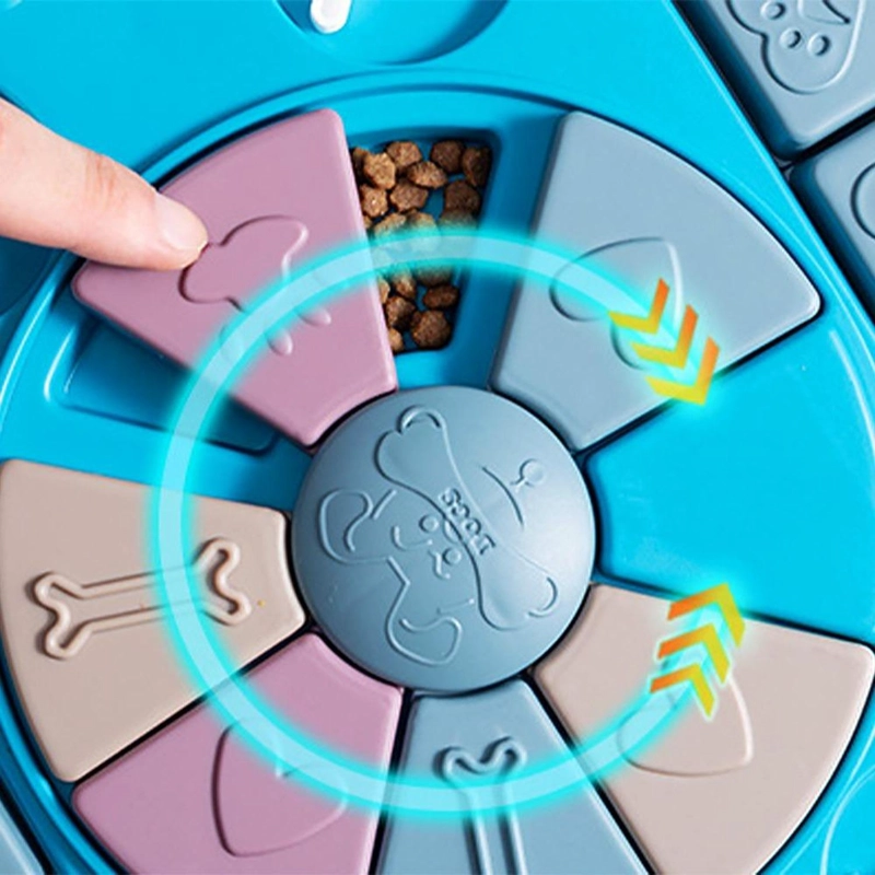 DISPENSADOR COMIDA PERRO PUZZLE INTERACTIVO ANTIDESLIZANTE - AZUL - 9