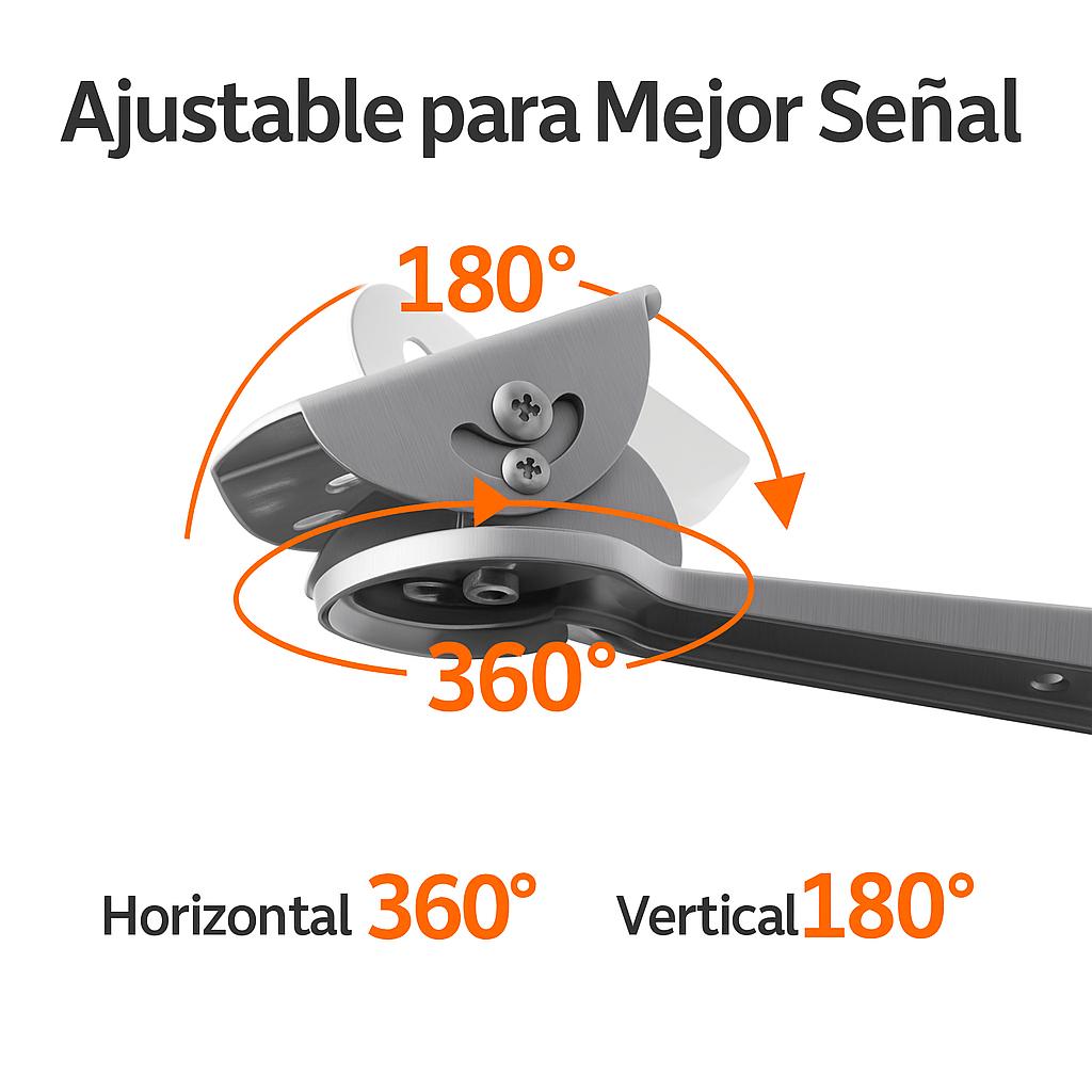 SOPORTE PARED STARLINK MINI AJUSTABLE CON ADAPTADOR ALUMINIO - 3