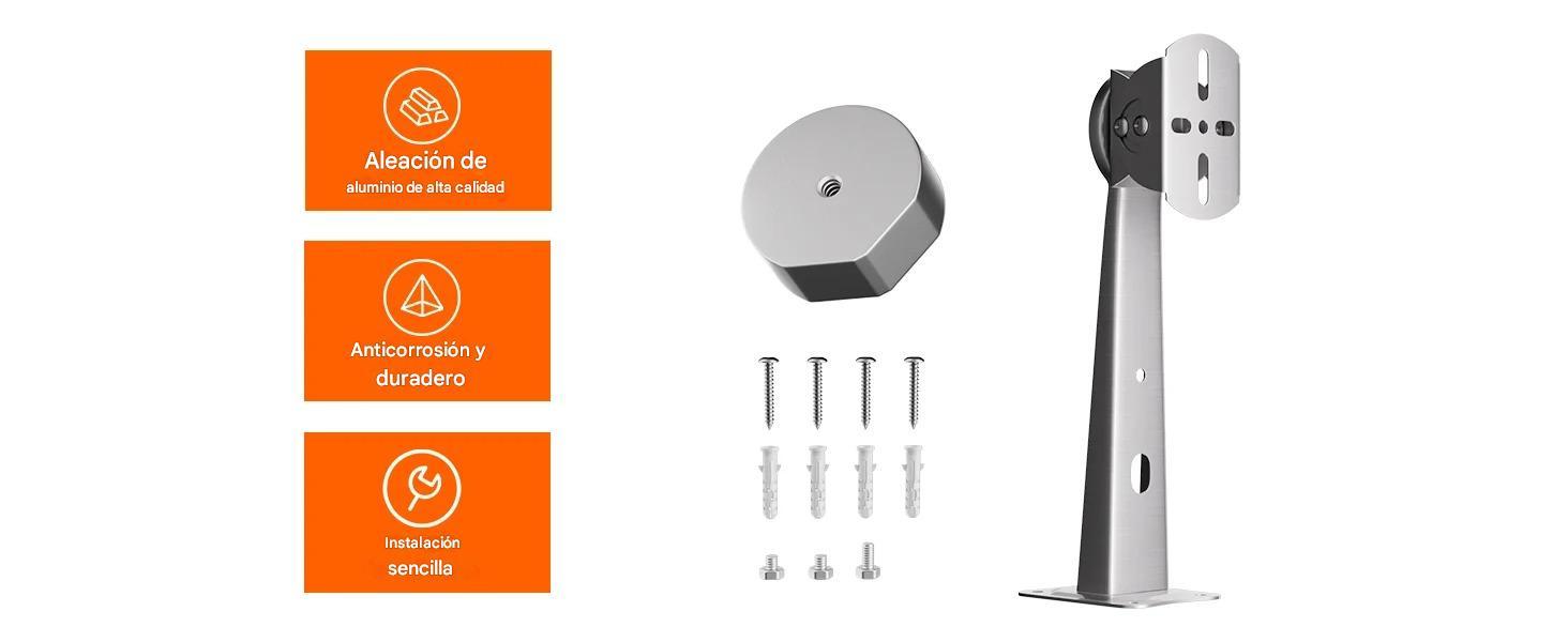 SOPORTE PARED STARLINK MINI AJUSTABLE CON ADAPTADOR ALUMINIO - 5