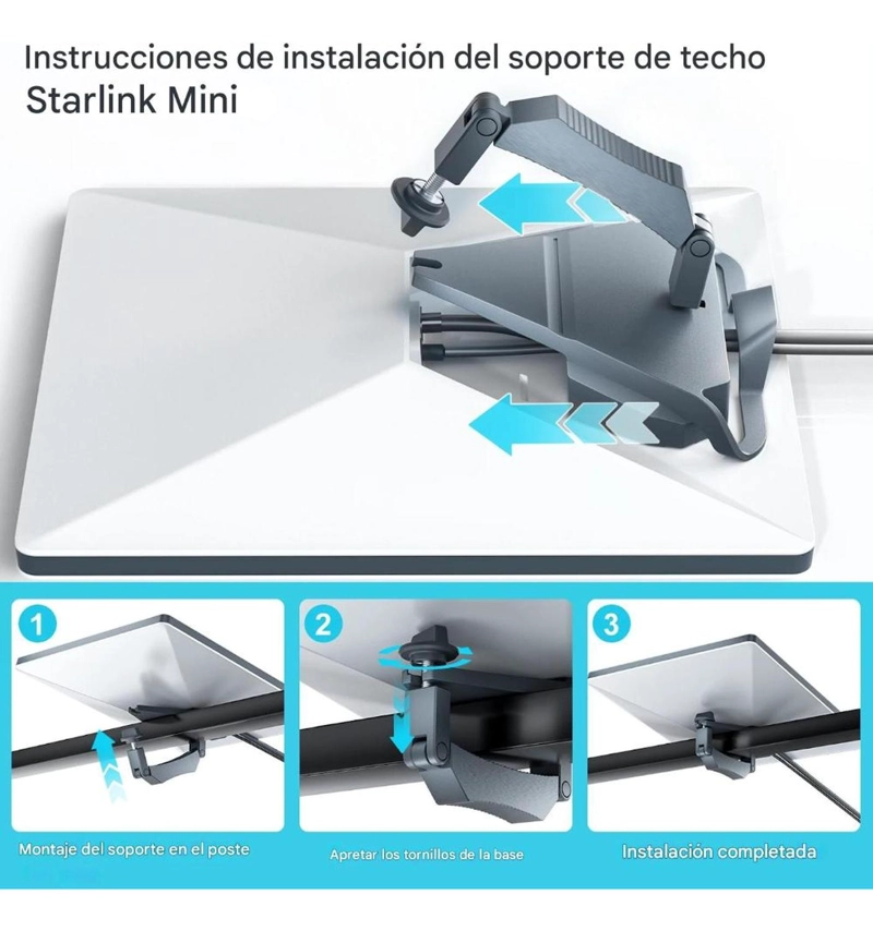 SOPORTE STARLINK MINI BARRA PORTA EQUIPAJE ALEACION ALUMINIO - GRIS - 9