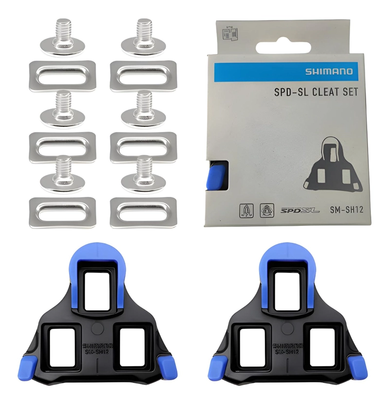 CALAS SHIMANO SM-SH12 SPD-SL PIVOTANTES 2° AZULES - 1