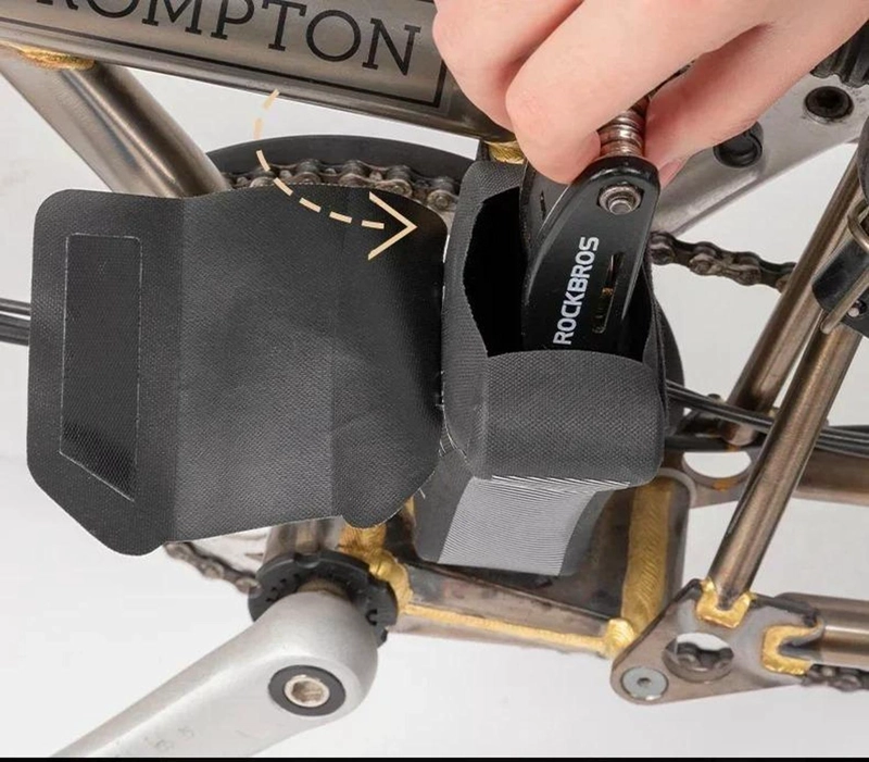 BOLSA IMPERMEABLE ROCKBROS BICICLETA PLEGABLE BROMPTON NEGRO - 3