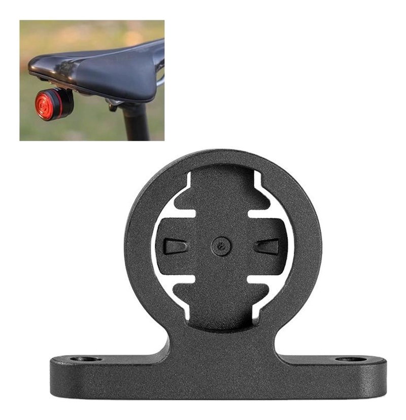 SOPORTE LUZ TRASERA TIPO GARMIN CLIP SILLIN UNIVERSAL NEGRO - 1