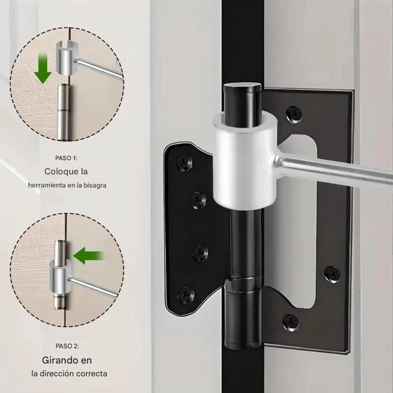 2 LLAVES AJUSTE BISAGRAS PUERTAS PORTONES DOBLE CABEZA - 2