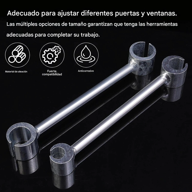 2 LLAVES AJUSTE BISAGRAS PUERTAS PORTONES DOBLE CABEZA - 3