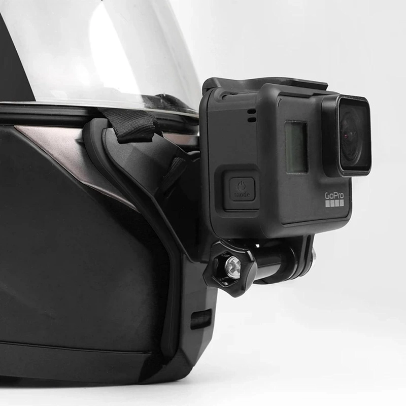MONTURA DE MENTON PARA CASCO MOTO C/ ADAPTADOR GOPRO - 2