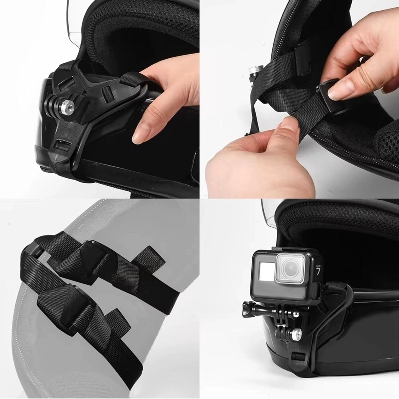 MONTURA DE MENTON PARA CASCO MOTO C/ ADAPTADOR GOPRO - 7
