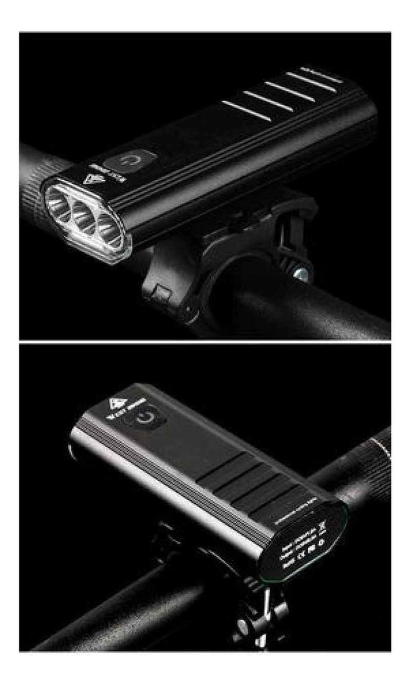 LUZ POTENTE MTB NOCTURNO Y CAMINOS RURALES 1200 LM BICICLETA NEGRO - 6