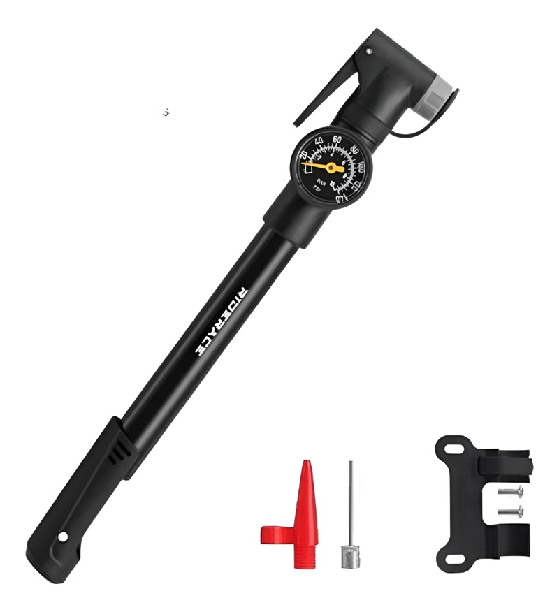 BOMBIN PARA VALVULA FRANCESA Y AMERICANA 120 PSI, FIXIE RUTA NEGRO 2 - 1