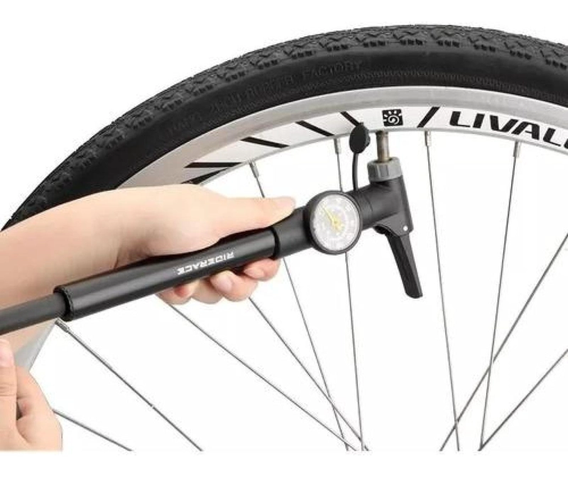 BOMBIN PARA VALVULA FRANCESA Y AMERICANA 120 PSI, FIXIE RUTA NEGRO 2 - 7