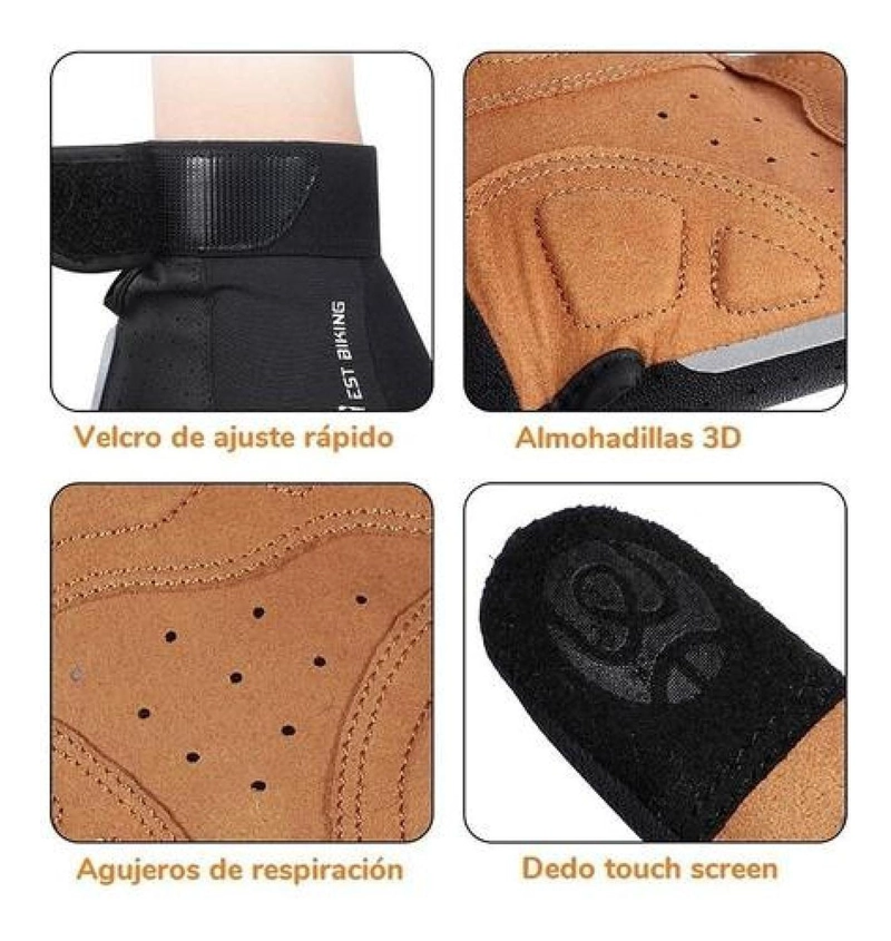 GUANTES WEST BIKING MTB Y RUTA DEDO LARGO BICICLETA TAMAÑO L - 6