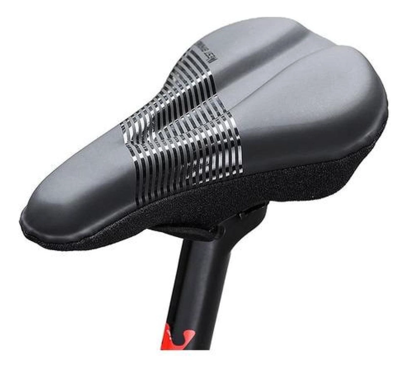 CUBRE SILLIN SILICONA USO PROLONGADO ALTA DENSIDAD CICLISMO NEGRO - 1