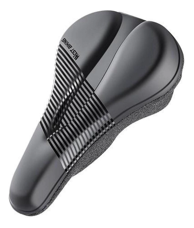CUBRE SILLIN SILICONA USO PROLONGADO ALTA DENSIDAD CICLISMO NEGRO - 2