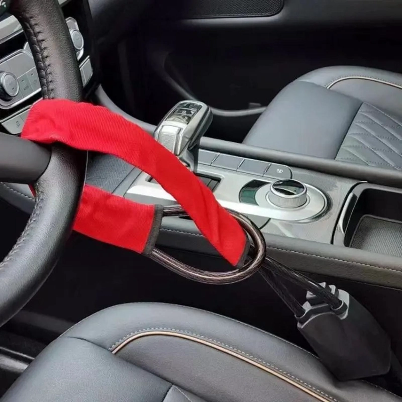 TRABA ANTIRROBO VOLANTE A CINTURON AUTO UNIVERSAL - 3