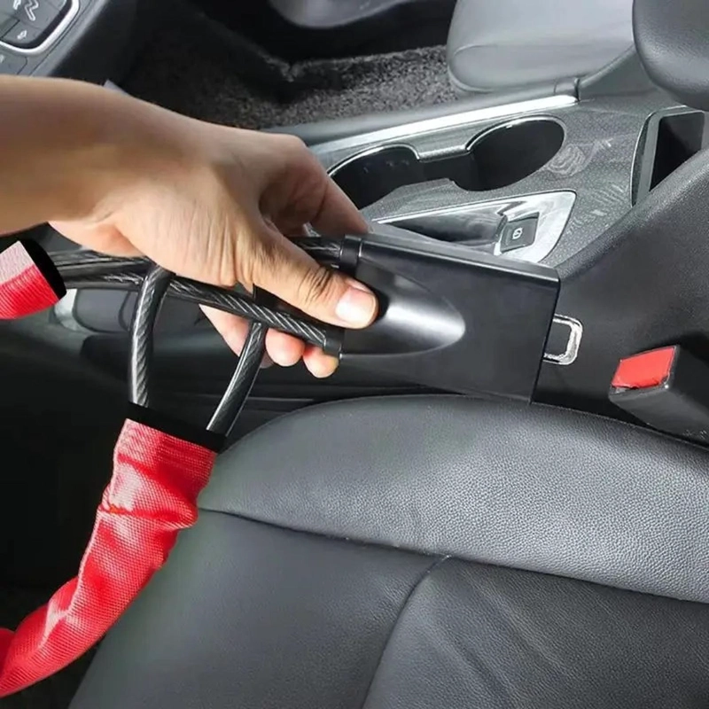 TRABA ANTIRROBO VOLANTE A CINTURON AUTO UNIVERSAL - 4