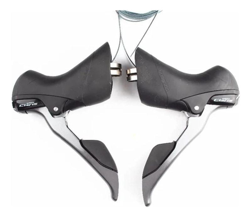 MANILLAS CAMBIO FRENO 2X8V SHIMANO ST-R2000 CLARIS RUTA NEGRO - 6