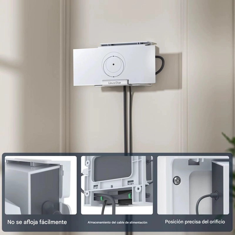 SOPORTE MURO ROUTER STARLINK GEN3 CON BASE PARA FUENTE - 3