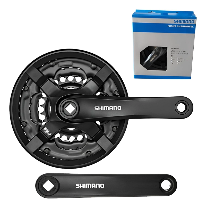 BIELA + VOLANTE SHIMANO TOURNEY FC-TY501 170MM 48-38-28T NEGRO - 1