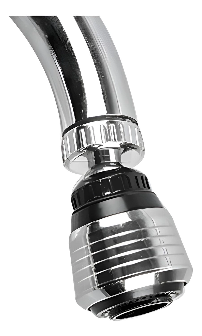 BOQUILLA GIRATORIA DE ACERO INOXIDABLE LLAVE LAVAPLATOS BAÑO - 1