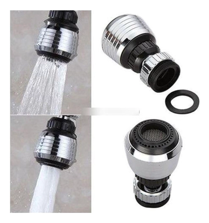 BOQUILLA GIRATORIA DE ACERO INOXIDABLE LLAVE LAVAPLATOS BAÑO - 4